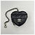 Chanel Mini mala com pingente de coração preta com ferragens douradas Preto - vista 3
