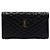 Saint Laurent Cartera con solapa de piel de cordero acolchada negra - vista 2