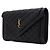 Saint Laurent Cartera con solapa de piel de cordero acolchada negra - vista 3
