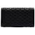 Saint Laurent Cartera con solapa de piel de cordero acolchada negra - vista 5
