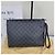 Clutch Louis Vuitton Takeoff Pouch Nero Grigio Marrone - vista 8