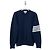 Thom Browne Navy Milano Stitch Strick mit diagonalen Bündchen Blau