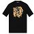 Versace Bedrucktes T-Shirt aus Baumwolljersey Schwarz