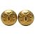 Timeless Chanel Vintage Coco Mark vergoldete Clip-Ohrringe Golden