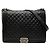 Borsa a tracolla Chanel Boy Matelassé in pelle di agnello nera Nero