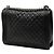 Borsa a tracolla Chanel Boy Matelassé in pelle di agnello nera Nero - vista 2