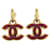 Orecchini Chanel Coco Mark in metallo rosso e oro D'oro