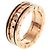 Bulgari Anello Bvlgari B.zero1 Rock in oro rosa 18K e ceramica nera Nero D'oro