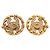 Orecchini a clip Chanel Coco Mark placcati oro con strass D'oro