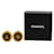Orecchini vintage Chanel Coco Mark Nero D'oro  - vista 4