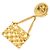 Spilla Vintage Chanel Coco Mark Matelassé 93A D'oro