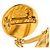 Spilla Vintage Chanel Coco Mark Matelassé 93A D'oro - vista 3