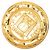 Spilla Chanel 31 RUE CAMBON placcata oro D'oro