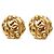 Chanel Coco Mark Vintage vergoldete Clip-Ohrringe Golden