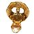 Chanel Coco Mark Vintage vergoldete Clip-Ohrringe Golden - Ansicht 3