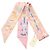 Hermès Twilly Do Re Boucles Ribbon Scarf Rosa Multicolore Arancione