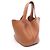 Bolsa de mão Hermès em couro marrom - vista 2