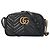 Borsa a tracolla Gucci GG Marmont in pelle nera Nero
