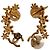 Orecchini CHANEL I23A Coco Mark Flower Motif D'oro - vista 3
