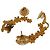 Orecchini CHANEL I23A Coco Mark Flower Motif D'oro - vista 6