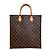 Louis Vuitton Monogram Sac Plat Handbag Brown