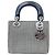 Borsa a tracolla Lady Mini Houndstooth Christian Dior Marrone Nero