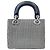 Borsa a tracolla Lady Mini Houndstooth Christian Dior Marrone Nero - vista 2