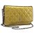 CHANEL Matelasse Chain Shoulder Wallet Patent Gold Silver CC Auth 196109 Argento D'oro