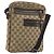 Borsa a tracolla GUCCI GG Canvas Beige Silver 92551 Auth 195083 Argento