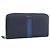 PRADA Long Wallet Saffiano Leder Navy Silver Auth 196073A Silber Marineblau