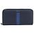 PRADA Long Wallet Saffiano Leder Navy Silver Auth 196073A Silber Marineblau - Ansicht 13