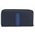 PRADA Long Wallet Saffiano Leder Navy Silver Auth 196073A Silber Marineblau - Ansicht 2