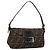 Borsa a tracolla FENDI Zucca Canvas Mamma Baguette Marrone Argento 8BR003 Auth BA14953V