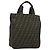Borsa a mano FENDI Zucca Canvas Marrone Nero Auth 194401