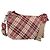 Borsa a tracolla BURBERRY Nova Check Blue Label in tela rossa e argento autentica 195702A Rosso