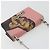 Borsa a tracolla con catena PRADA pelle Saffiano Rosa Argento Auth 195095A - vista 6