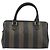 Pequin Borsa Boston in tela Pecan FENDI PVC Nero Marrone Auth 195590 - vista 13