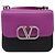 Borsa a Spalla in Pelle VALENTINO 2 in 1 Viola Argento Auth 196036A Porpora - vista 13