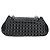 Borsa a tracolla con catena CHANEL Vernice Nero Argento CC Auth BA14739 - vista 2