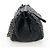 Borsa a tracolla con catena CHANEL Vernice Nero Argento CC Auth BA14739 - vista 3