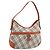 Borsa a tracolla BURBERRY Nova Check Canvas Beige Arancione Auth 195441V