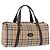 Borsa Boston Burberrys Nova Check Canvas Beige Gold Auth 195967A D'oro