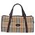 Borsa Boston Burberrys Nova Check Canvas Beige Gold Auth 195967A D'oro - vista 13