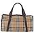 Borsa Boston Burberrys Nova Check Canvas Beige Gold Auth 195967A D'oro - vista 2