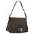 Borsa a Tracolla FENDI Zucca Canvas Mamma Baguette Marrone Argento Auth 195445V