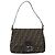 Borsa a Tracolla FENDI Zucca Canvas Mamma Baguette Marrone Argento Auth 195445V - vista 13