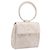 Borsa a mano CHANEL Matelasse in pelle bianca CC Auth 196360M Bianco
