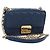 Borsa a tracolla CHANEL Matelasse con catena in pelle d'agnello blu e oro CC Auth 196001M D'oro