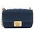 Borsa a tracolla CHANEL Matelasse con catena in pelle d'agnello blu e oro CC Auth 196001M D'oro - vista 13