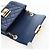 Borsa a tracolla CHANEL Matelasse con catena in pelle d'agnello blu e oro CC Auth 196001M D'oro - vista 22